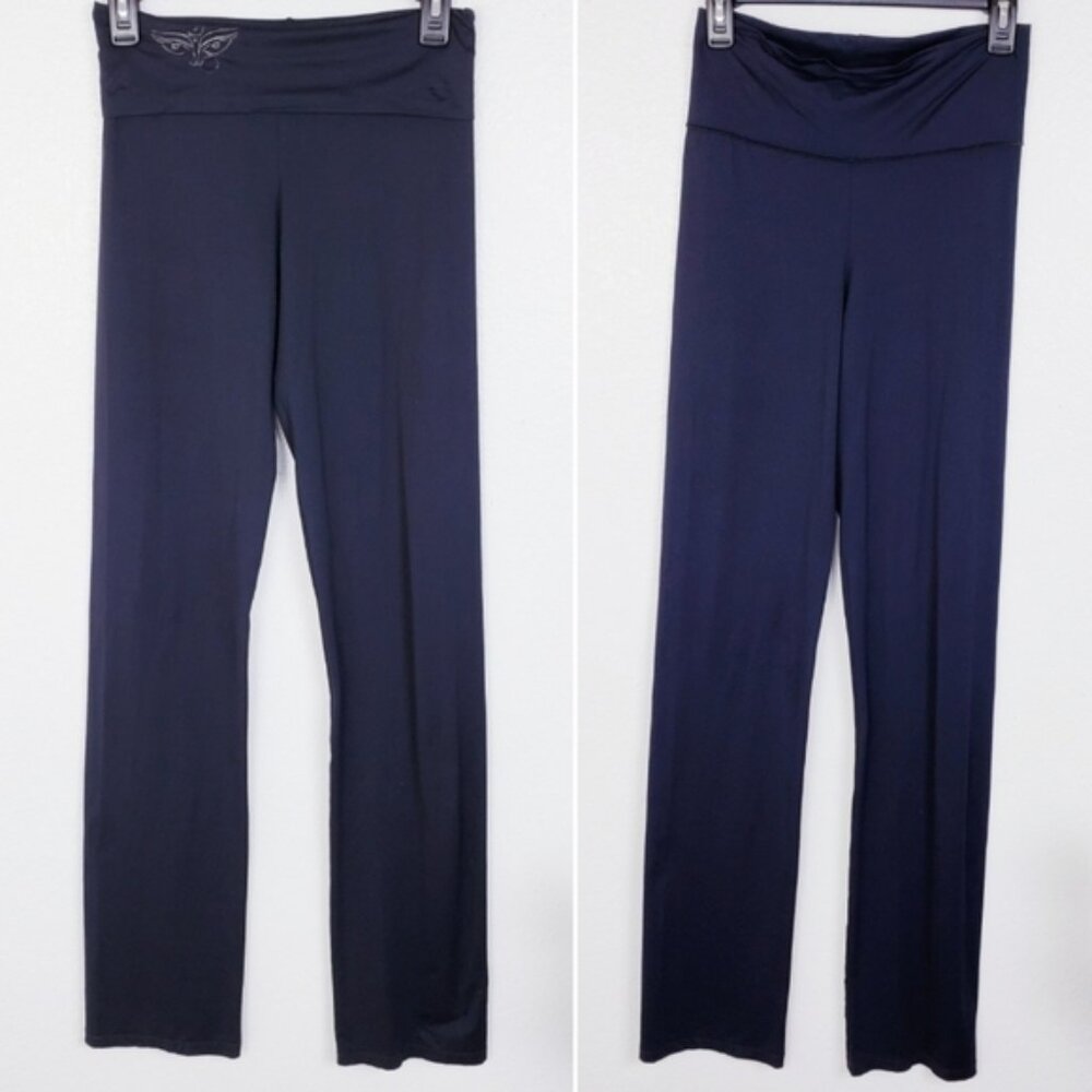 DEVI Brazilian Yoga Pants Leggings Foldover Waistband size M Long